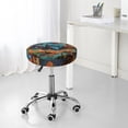 thumbnail image 7 of Lsque Galactic Jungle Dinosaurs Pattern Round Bar chair cushion covers Velvet Fabric Premium Comfort Protects from Scratches and Stains for 14-17 Inch Chair-13 inch, 7 of 7