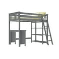 thumbnail image 3 of Max & Lily Loft Bed, Solid Wood Twin High Loft Bed with Bookcase and Desk for Kids, Grey, 3 of 5