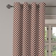 thumbnail image 2 of Ambesonne Abstract Grommet Curtain, Traditional Oval Motif, 50" x 84", Brown Black White, 2 of 6