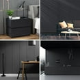 thumbnail image 4 of Black Wallpaper 17"x120" Peel and Stick Wallpaper, Matte Black Contact Paper Self-Adhesive and Removable Vinyl Wallpaper Waterproof and Oil Proof Contact Paper for Cabinets Countertops Wall Covering, 4 of 7
