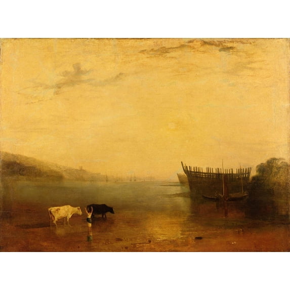 Turner "Teignmouth Harbour" (1812) Glossy Poster