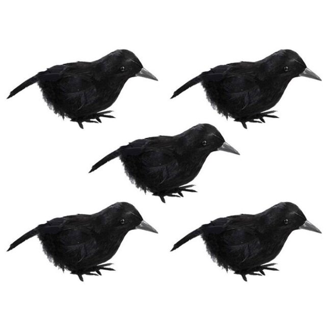 Crow Props Halloween Simulation Toy Party Supplies Animal Model