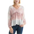 thumbnail image 2 of Lucky Brand Blusa de Paisley para Mujer, Rosa, XS Lucky Brand Pull-over, 2 of 2