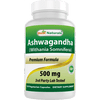 Best Naturals Ashwagandha 500 mg Veggie Capsules, Stress Support, Gluten Free, 120 Count