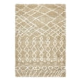 thumbnail image 3 of Unique Loom Rabat Shag Collection Area Rug - Geometric (4' 1" x 6' 1" Rectangle Taupe/Ivory), 3 of 7