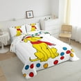 thumbnail image 3 of Manfei Cartoon Puppy Dog Queen Comforter Set,Colorful Circle Dots Bedding Sets,Yellow Pet Animal Bedding Comforter Set For Teens,Luxury Bedroom Decor Reversible,3pcs, 3 of 8