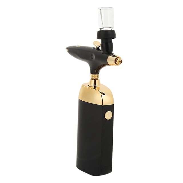 Aerógrafo de oxígeno facial, portátil, para maquillaje, cuidado de la piel, tónico, dispositivo pulverizador de nanoniebla, regalo para dama, conjunto negro