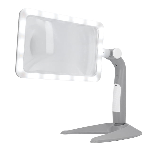 Lupa de Lectura ANGGREK Con Luz 2.5X 48 LED Luz Cálida Fría Iluminada Para Lectura