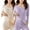 Gray, variant on Kaemgyyd Long Sleeve Shirts for Women 2 Pack Fall Winter Thermal Warm Base Layer Pajamas Tops Stretch Solid Crew Neck Sleepwear