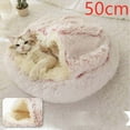 thumbnail image 2 of 2 In 1 Dog And Cat Bed Pet Winter Bed Round Plush Warm Bed House Soft Long Plush Pets Bed, 2 of 5
