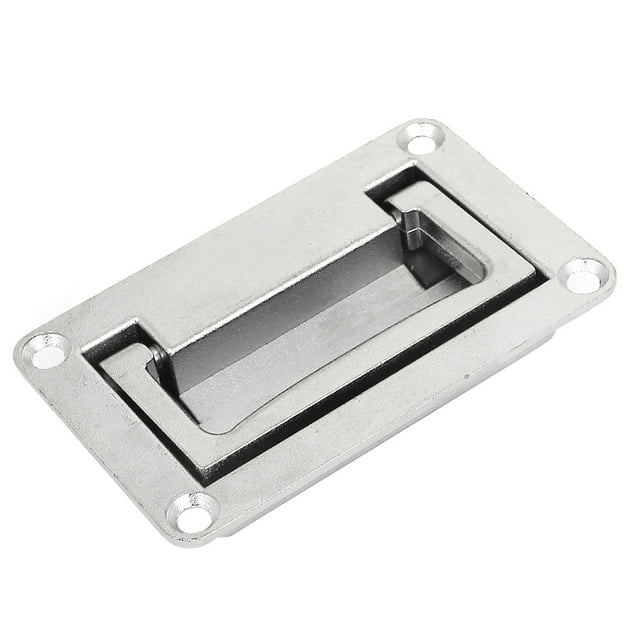 Mango de tirador plegable empotrado rectangular Uxcell para muebles de armario 95 x 60 mm