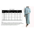 thumbnail image 4 of utcoco Women's Autumn Winter High Collar Long Sleeve Knit Pullover and Long Skirt Sweater Sets, 4 of 4