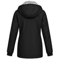 thumbnail image 5 of Plus Size Jackets for Women Casual Hooded Waterproof Regular Long Sleeve Solid Color Outdoor Hiking Drawstring Windbreaker with Pockets, 5 of 9