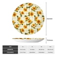 thumbnail image 2 of Balery Light Green Plaid Sunflower Print Bone China Decorative Plate Ceramic Dinner Plates Art Crafts with Display Stand-6in, 2 of 6