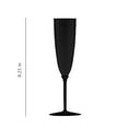 thumbnail image 2 of Black Plastic Champagne Cup 6oz 8pc - Elegant Flute For Dinner Parties, 2 of 3
