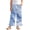 Blue Marble Galaxy, variant on Girls' Casual Pants Elastic Waist Ruffled Long Pants Wide Leg Trousers Printed Pants Baggy Trendy Streetwear for Tween 7-8 Y, Gothic Skull Raven Rose