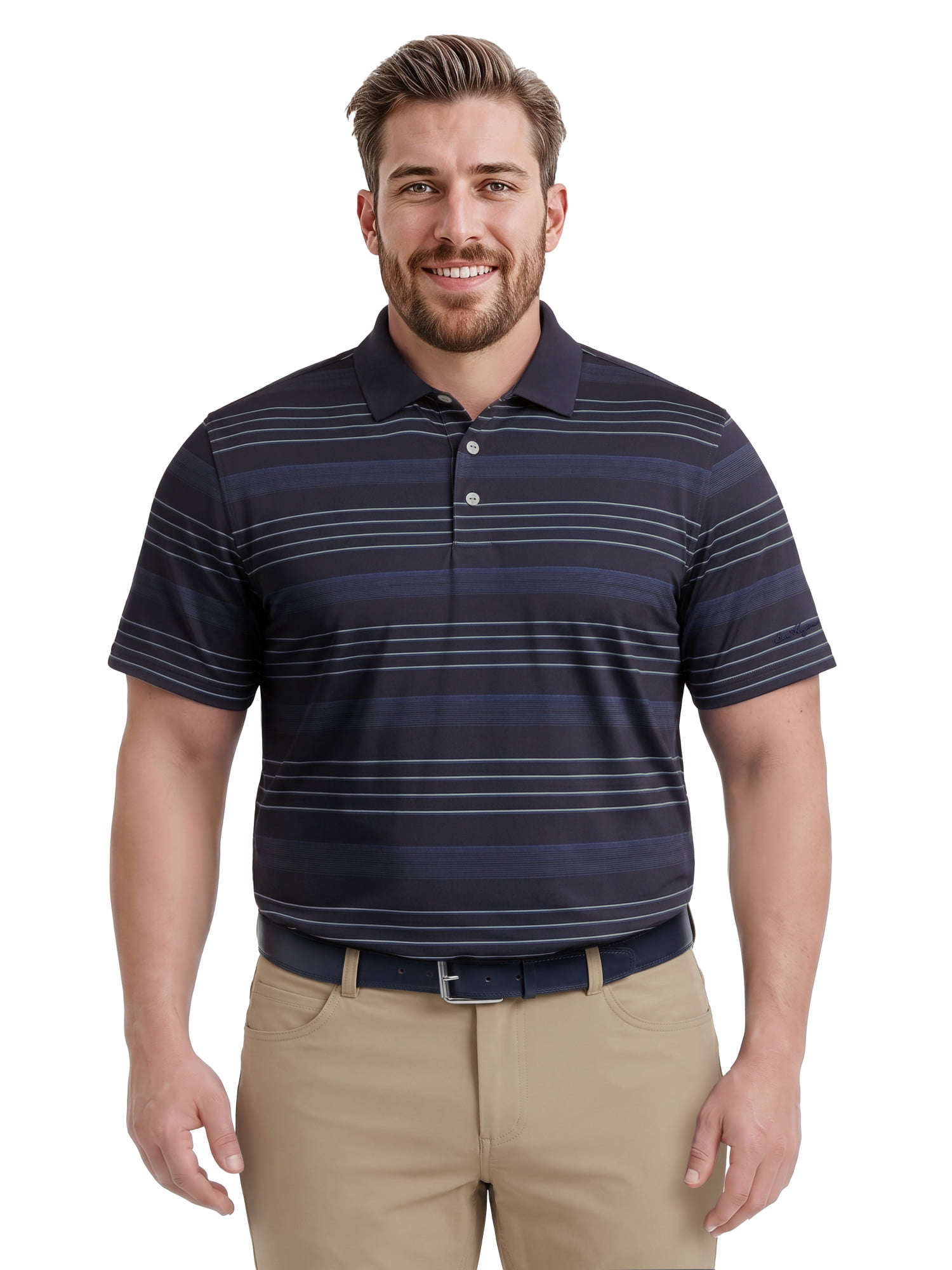Ben Hogan Performance Men's & Big Men's Striped Short Sleeve Polo Shirt, up to 5XB