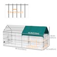 thumbnail image 3 of PawHut 87" Small Animal Cage for Chicken, Rabbits, Chinchillas with Roof, 3 of 10