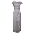 thumbnail image 5 of Wsysadlol Womens Summer Dresses Women Elegant Summer Solid Knit Maxi Dress Pleated Neckline Slim Fit Long Dress For Formal Occasions & Evening Party, 5 of 6