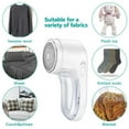 thumbnail image 2 of USB Rechargeable Fabric Shaver,Lint Remover,Lint Shaver,Cordless Removable Effectively Electric Dual Protection Sweater Shaver for Clothes,Legging,Sofa,Curtain,Socks - with 1 Extra Blades,White, 2 of 7