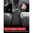 thumbnail image 5 of KBH Center Console Cover for 2011-2014 Ford Edge Accessories, Car Arm Rest Lid Cushion Pad, Black Leather Trim Interior, 5 of 7