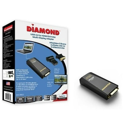 Diamond Multimedia USB 3.0 to VGA / DVI / HDMI Video Graphics Adapter up to 2048x1152 / 1920x1080 - Windows 10, 8.1, 8, 7, XP, MAC OS and Android 5.0 and (Best Multimedia Player For Windows 7)