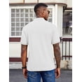 thumbnail image 4 of COOFANDY Mens Polo Shirts Short Sleeve Cotton Pique T-Shirts 2 Buttons Casual Performance Golf Shirts, 4 of 6