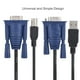 thumbnail image 5 of Cable de interruptor KVM USB 2,0 de 1,5 M, Cable multifuncional conveniente para ordenador PC, 5 of 8