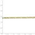 thumbnail image 5 of Real 14kt Yellow Gold 3mm Concave Open Figaro Chain; 18 inch; Lobster Clasp; for Adults and Teens; for Women and Men, 5 of 5