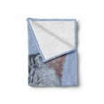 thumbnail image 2 of Cat Soft Flannel Fleece Throw Blanket, Scottish Straight Kitty Portrait Pet Companion Hipster Animal Graphic, Cozy Plush for Indoor and Outdoor Use, 60" x 80", Pale Grey Baby Blue, by Ambesonne, 2 of 6