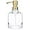 Farmhouse Brass, variant on Rail19 Derby Soap Dispenser with Metal Pump - Liquid Hand Soap & Lotion for Kitchen and Bathroom, 10oz (Antique Brass)