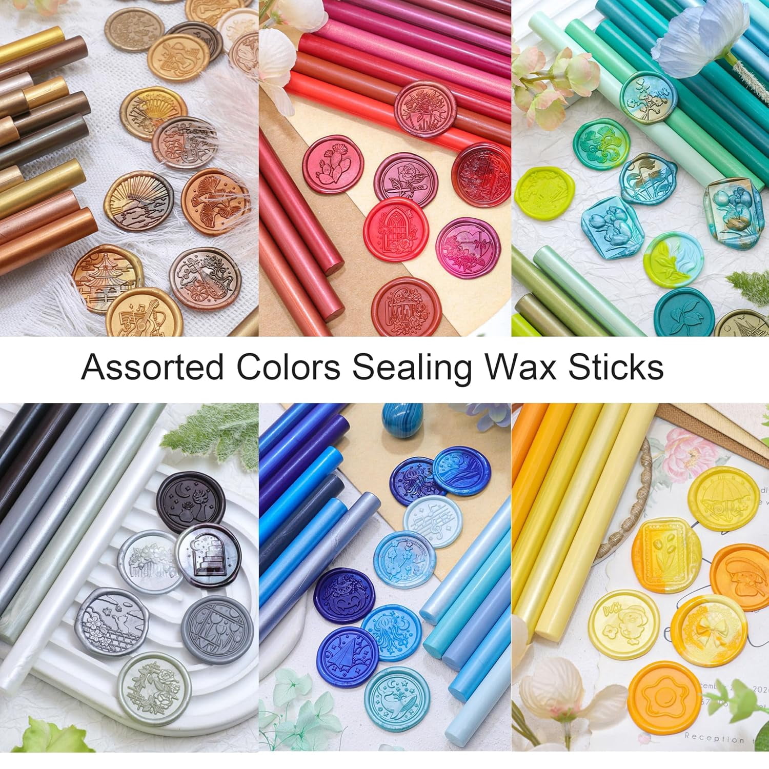 30 Pcs Wax Seal Sticks Mixed Colors, General Glue Gun Sealing Wax Sticks for Wax Seal Stamp, Mini Wax Seal Glue Gun Sticks Gold Green Red Black Assorted Colors for Envelope Seal Craft (15 Colors)