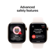Apple Watch Series 11 [GPS + Cellular 42mm] Smartwatch with Gold Titanium Case with Light Blush Sport Band - M/L