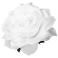 thumbnail image 3 of 2 en 1 pinzas para el cabello horquilla de flor rosa grande artificial broche de flores para fiesta de mujeres (blanco), 3 of 6