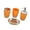 Orange, variant on WINDLAND Pack Of 4 Bathroom Accessories Set with Soap Dispenser Plastic Toothbrush Holder Washing Cup and Soap Dish