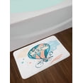 thumbnail image 2 of All You Need Is Love Bath Mat, Hot Air Balloon in Pastel Color Shades with Flowers Valentines Text, Plush Bathroom Decor Mat with Non Slip Backing, 29.5" X 17.5", Multicolor, by Ambesonne, 2 of 2