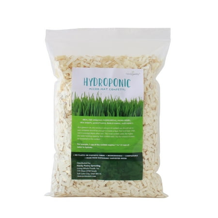 Micro Mat Hydroponic Confetti - 1.5 Lb Bag - Compostable Grow Medium for Microgreens & Wheatgrass - High Water Holding Capacity - 1 Lb Expands to 6.5 Quarts of Growing (Best Growing Medium For Hydroponics)