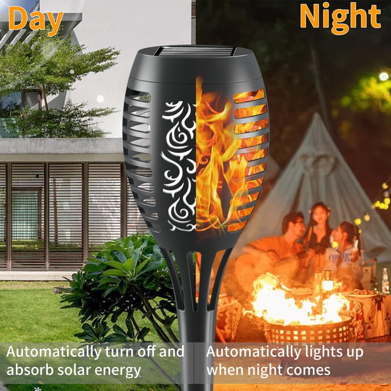 Euur 6-Pack Solar Torch Lights with Flickering Flame photo 3