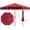 Red, variant on Costway 10 FT Patio Umbrella with Crank Tilt Adjustment Ruffles Vented Top 8 Ribs Gray