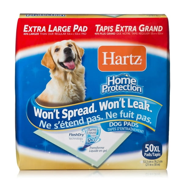 Hartz Home Protection Extra large Dog Pads, Pack of 50, Transforme le Liquide en Gel