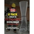 thumbnail image 3 of Wrangler Men's Ultimate Durable Work Socks, Crew Socks for Men, Grey, 6 Pack, 3 of 6