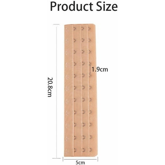 4pcs Women's Bra Extenders 3 Rows 11 Hooks Lady's Corset Buckles line Bra Back Extender Adjustable Soft Stretchy Back Waist Extension Strap