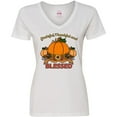 thumbnail image 3 of Inktastic Thankful Grateful and Blessed Pumpkins and Sunflower Women's V-Neck T-Shirt, 3 of 5