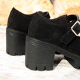 thumbnail image 6 of Wensltd Women's Breathable High Heel Shoes Comfortable Walking Shoes Round Toe Soft Sole Casual Shoes Lightweight Black, 6 of 9