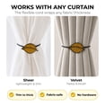 thumbnail image 4 of Evideco French Home Goods Curtain Holdbacks Yellow Magnetic Curtain Tieback - Graceful Leaf Embellishment in Resin - Essential Accessory for Curtains and Draperie, 4 of 7