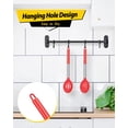 thumbnail image 4 of Pack of 2 Large Silicone Cooking Spoons,Non Stick Solid Basting Spoon,Heat-Resistant Kitchen Utensils for Mixing,Serving,Draining,Stirring (RED), 4 of 7