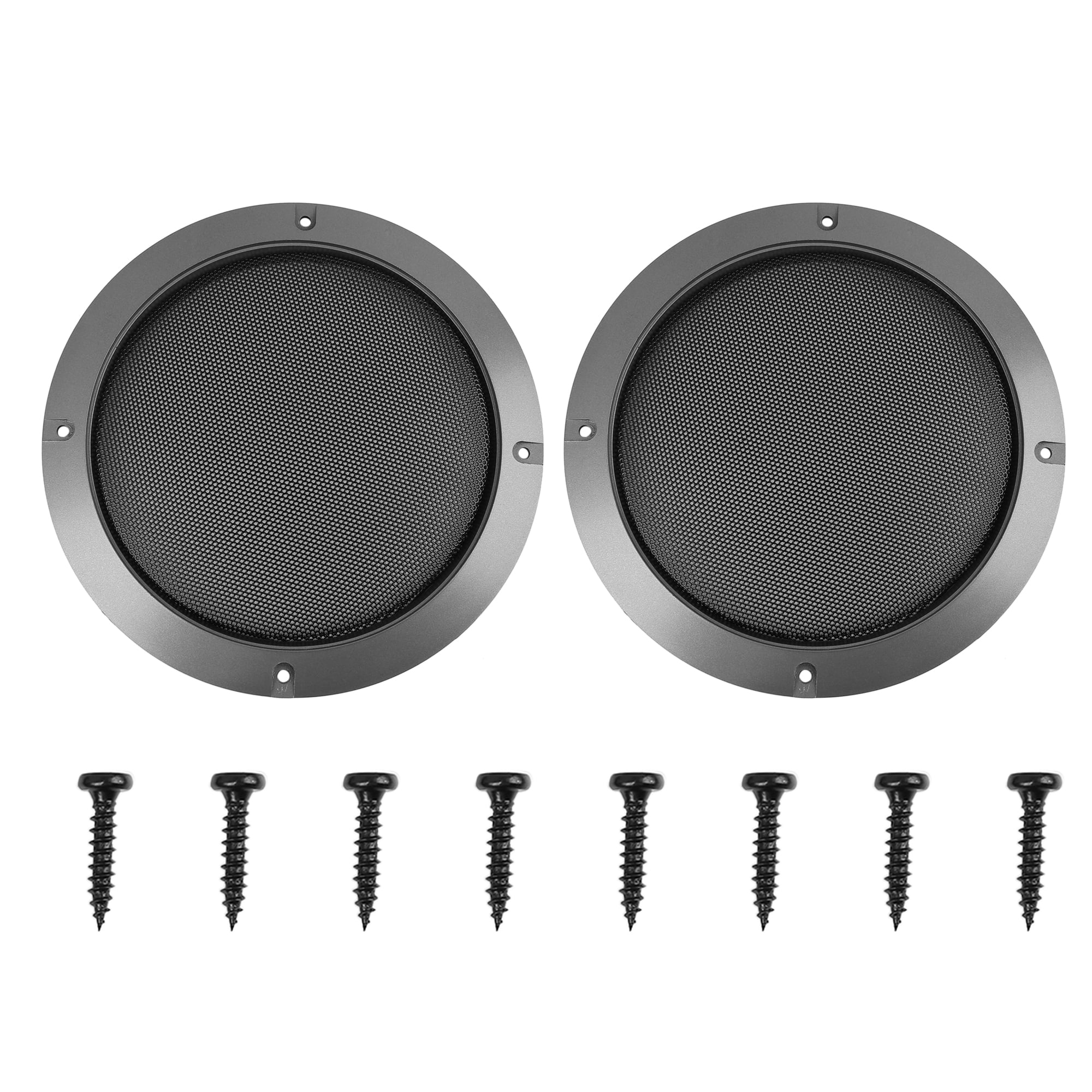 2pcs 6.5" Gray Round Car Speaker Cover Steel Mesh Sub Woofer Subwoofer Grill Protector Walmart