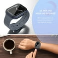 thumbnail image 4 of [2 Pack] for Apple Watch Series 8/7 45mm Case with Tempered Glass Screen Protector, Slim Guard Bumper Full Coverage Hard PC Cover for iWatch 45mm Accessories (Matte Blue, 45 mm), 4 of 5