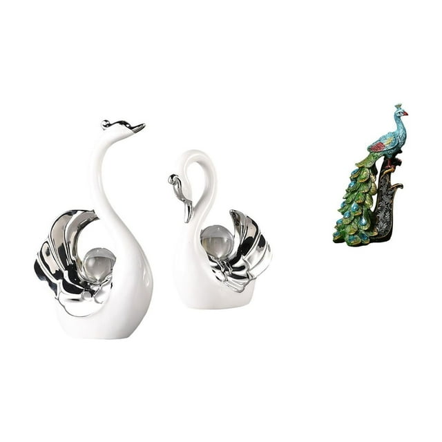 Figuras de cisne y estatuas de . Colección para habitación, dormitorio, oficina, mesa, centro de mesa, estantería, decoración del hogar.