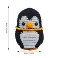 thumbnail image 3 of Ramiter Handmade Wool Crochet Cute Doll Penguin Funny Expression Bag Crochet Buckle Pendant, 3 of 5